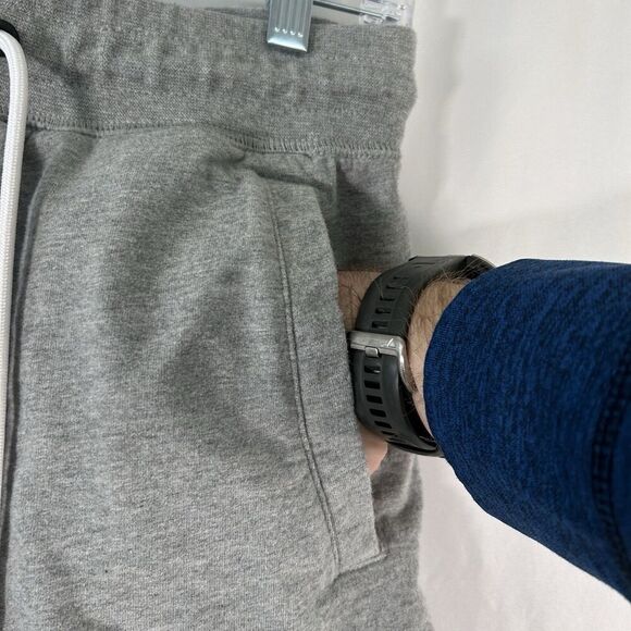 Nike Sweat Shorts Men's Small Grey Cloth Drawstring Pull On Pockets 10" Inseam - Picture 5 of 9
